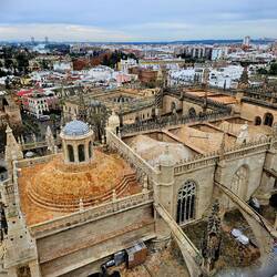 View out window of tower