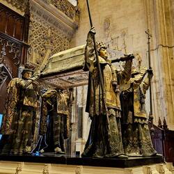 There is writing on the bottom of his tomb