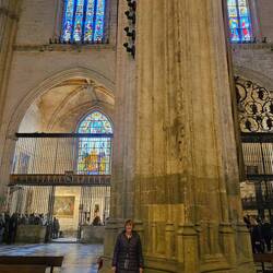 Me next to column to provide scale