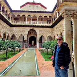 Charlie at reflecting pool