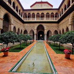 Center of palace with reflecting pool