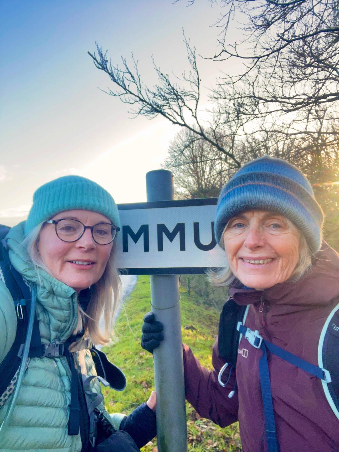 Took us 3 goes to photograph the full sign (backwards) Dummer