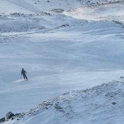 Allein auf der Piste