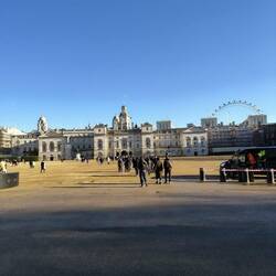 Horse Guards Parade, London Eye in the background