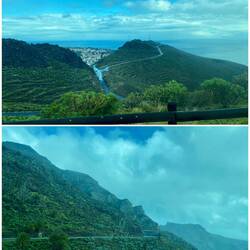 Rückfahrt - oben Blick auf San Sebastian