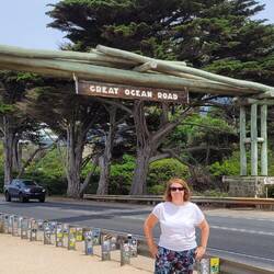 Start-und Endpunkt der Great Ocean Road (bei mir der Endpunkt)🚗