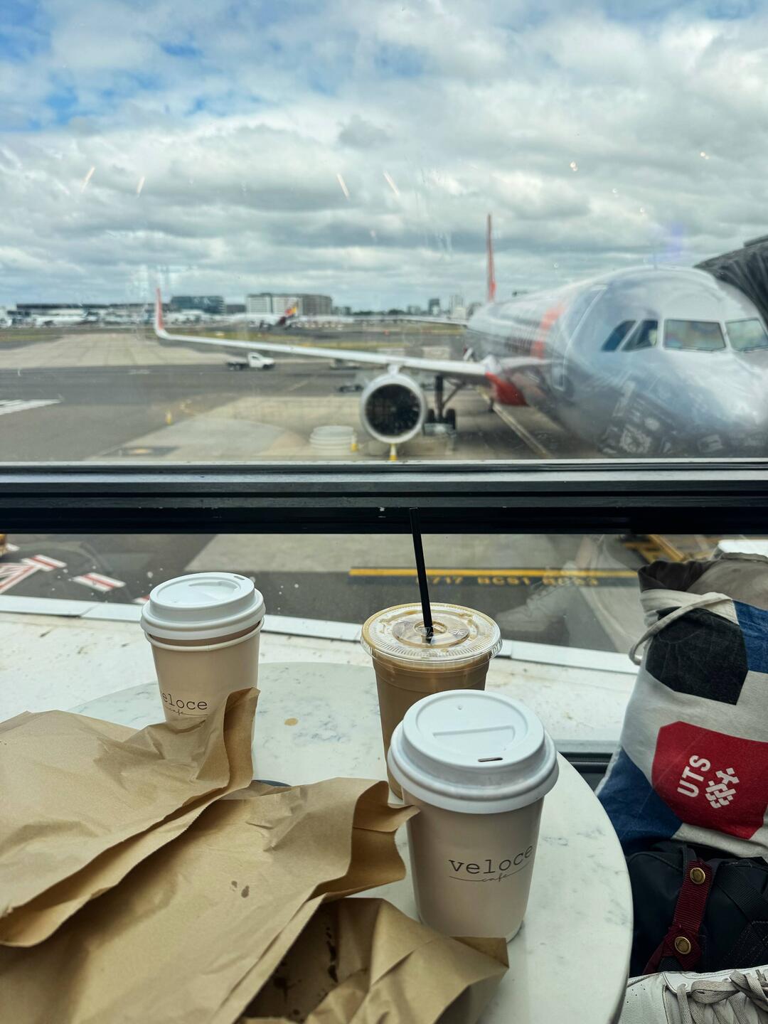 Ein letzter gemeinsamer Kaffee mit Sophia am Airport
