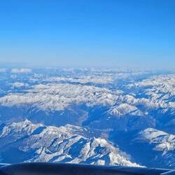 Nun aber ab nach Hause, erst mal quer rüber über die Schweizer Alpen bis München.