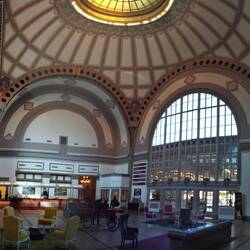 Ehemaliger Bahnhof der ChooChoo-Bahn, jetzt Lobby des gleichnamigen Hotels