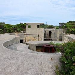 Fort Pearce, ehemalige Kanonenbasis für ein 6 Zoll Geschütz