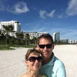 Am Strand von Miami-Beach.