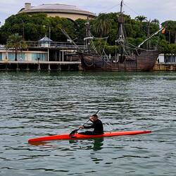 Views from South side of river (when we first saw the Nao Victoria and didn't know what it was)