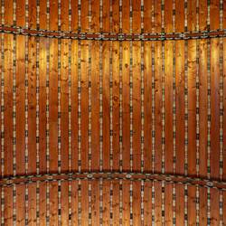 The tunnel vault ceiling of the Aula Nova (New Hall) ... Château de Chillon — Veytaux, Switzerland.