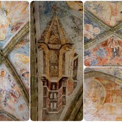 Some of the murals in the chapel Château de Chillon — Veytaux, Switzerland.