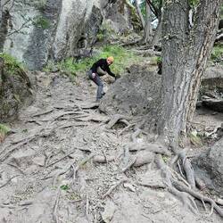 Klettertour am Morgen