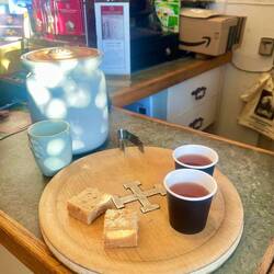 Pilgrims can ask for 'the dole' a portion of bread & a cup of beer