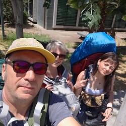 Gewalt-Gepäckmarsch vom Hotel bis zur Metro: in der Sonne von Santiago über eine Distanz von 700 m.