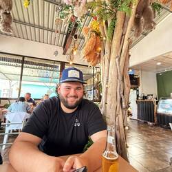 Lunch time and someone legally sip a cerveza!