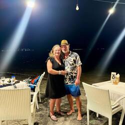 Just before we hopped in the kayaks to paddle home.