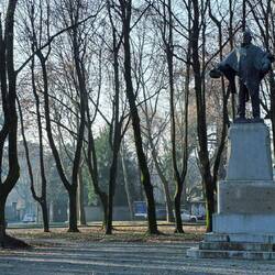 A statue of Garibaldi...