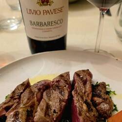 Excellent beef & wine.