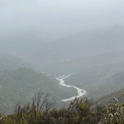Impossible to cross the river after heavy rain