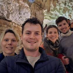 Inside surprising cave