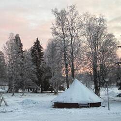 Grillhütte auf dem Stellplatz