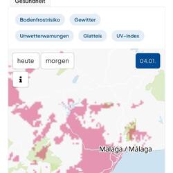 Wir sind in der unteren Mitte von dem rosa Gebiet