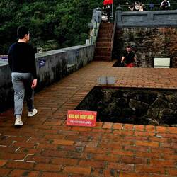 Dangerous area = 10 ft drop into brick pit.