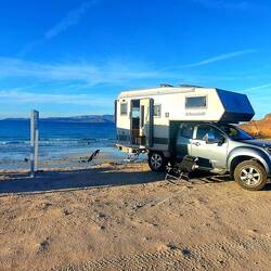 Stellplatz an der Tecolote Beach