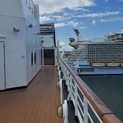 We counted 8 other cruiseships docked at the port!