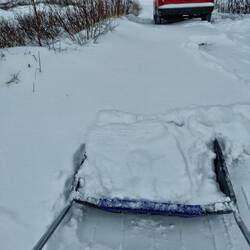 Bevor ich los kann muss ich immer Schneeschippen...