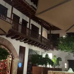 am letzten Abend im Patio. Oben spielte Live Musik