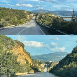 ..bergig geht es weiter. Wieder an die Ostseite noch immer am Messoni Finger der Peloponnes 🇬🇷