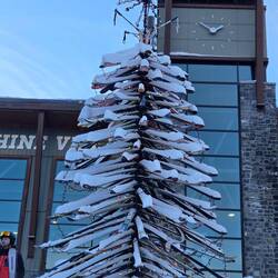 Christmas tree made from old skis ⛷️