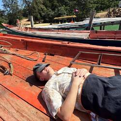 Auf dem Weg zum "M'Pai Bay Pier"