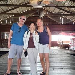 Avec Duan à la ferme aux poissons 🥰