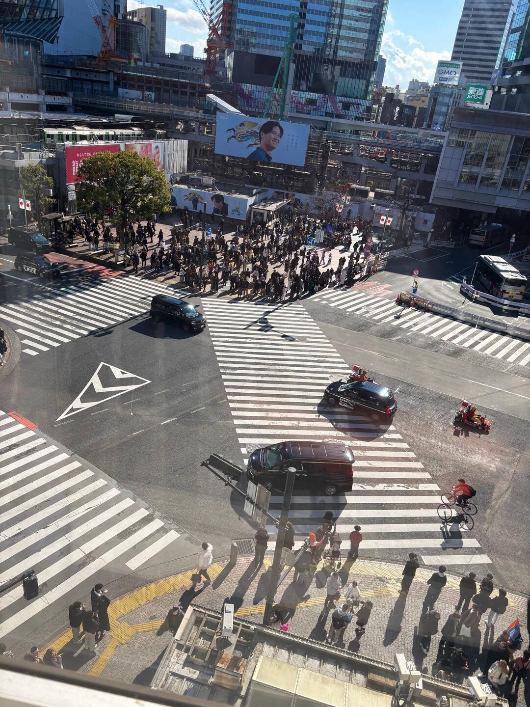 The Shibuya scramble crossing