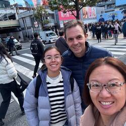 A quick selfie in the middle of Shibuya scramble crossing