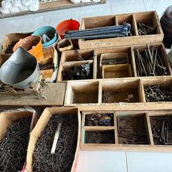 Bunnings ? If you zoom in you can see the large washers are hand cut from car bodies!