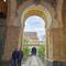 Charlie and me at entrance to Mezquita courtyard