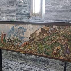 die Geschichte der Pioniere wurde von Hand gestickt