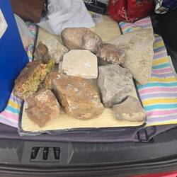 These were the big rocks. I picked up.