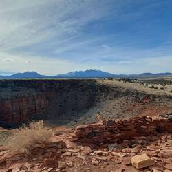 Sinkhole vom Haus aus.