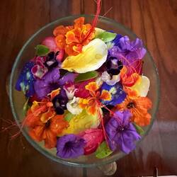 Caribbean flowers + torch ginger flower + cashew nut + gulupa.