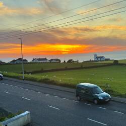 Lovely sunset as we were going to bed.