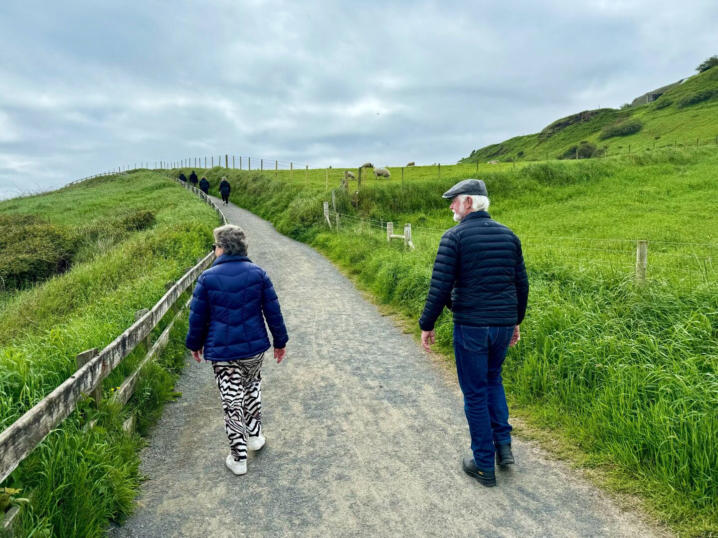 The walk up to the bridge.