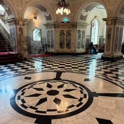 Inside the Town Hall.