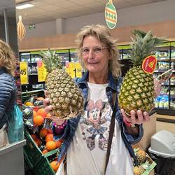 Einkaufen ... ich habe eine Wassermelone 🍉 ups zwei Ananas 🍍 🍍 getragen 😂